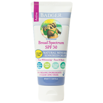 SPF 30 Clear Zinc Sunscreen Cream 2.9 oz